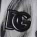 D&G T-Shirts for MEN Embroidered Cotton Tees White/Black #B48476