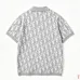 Dior All‑Over Oblique Jacquard Knit Short Sleeve Polo Shirt #A67667