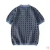 Dior Check Jacquard Wool Knit Short Sleeve Polo Shirt, Blue #A69053