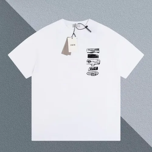 Dior T-shirts for men Black/White #B49254