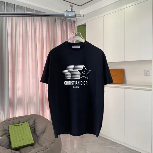 Dior T-shirts for men Black/White/Pink/Blue #B52580