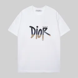 Dior T-shirts for men Black/White/Red #B50733