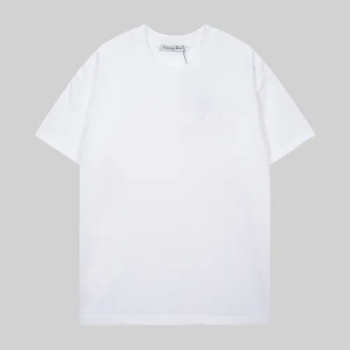 Dior T-shirts for men Black/White/Yellow #B50328