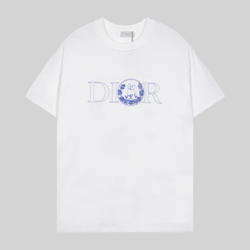 Dior T-shirts for men Blue/Black/White #B50101