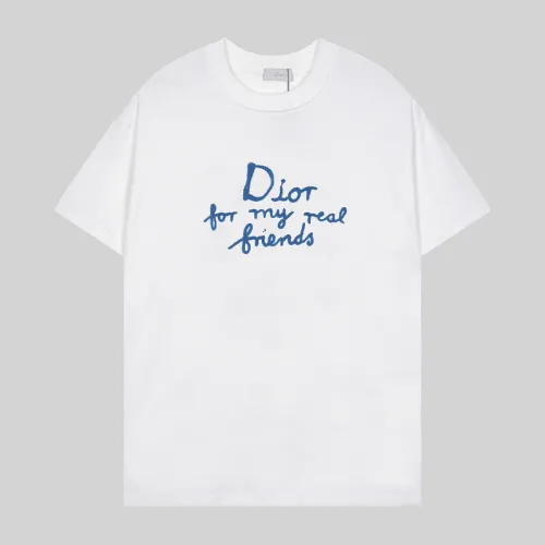 Dior T-shirts for men Yellow/Black/White #B50100
