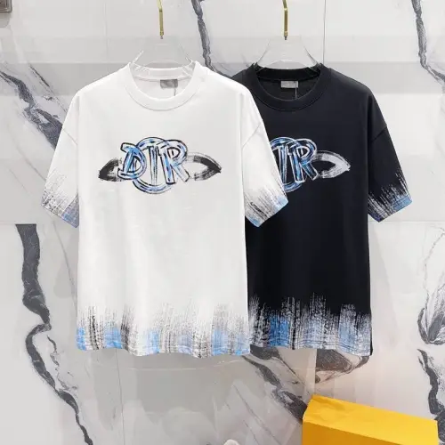 Dior T-shirts for men blue logo #B46875