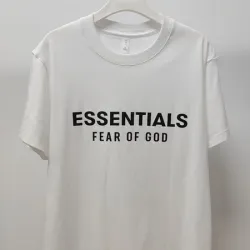 FEAR OF GOD ESSENTIALS T Shirt Classic Design Trendy Streetwear Fashion Black/White/Pink/Light Khaki #B54314
