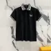 Fendi T-shirts Polo for men Printed collar Black/White #B46587
