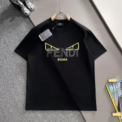 Fendi T-shirts for men Black/White #B49680