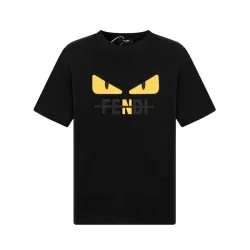 Fendi T-shirts for men Black/White #B50773