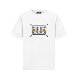 Fendi T-shirts for men Black/White #B50774