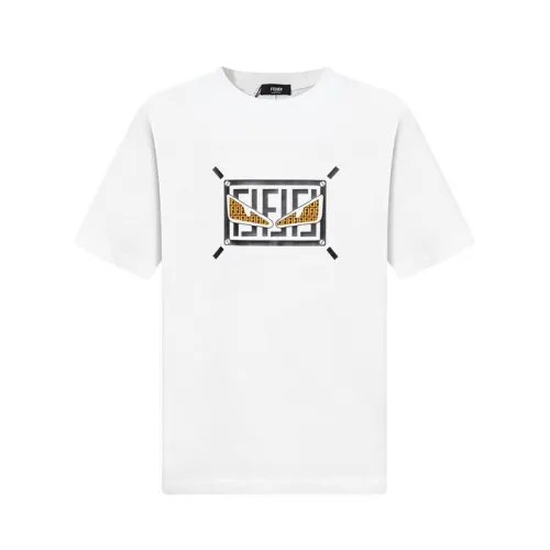 Fendi T-shirts for men Black/White #B50774