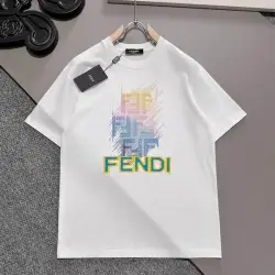 Fendi T-shirts for men color logo Black/White #B46945