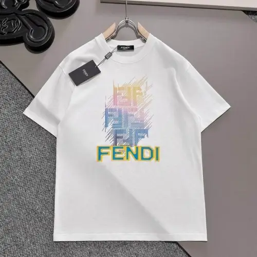 Fendi T-shirts for men color logo Black/White #B46945