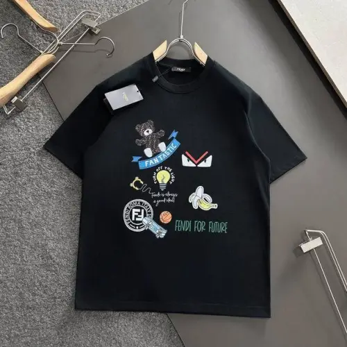 Fendi T-shirts for men fantastic Black/White #B46955