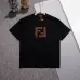 Fendi T-shirts for men logo printing Black/White #B46937