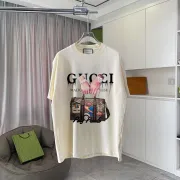 Gucci White T Shirt with Bold Handbag Graphic and Statement Typography Streetwear Inspired Design #B54213