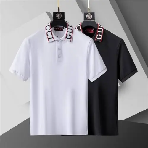 Gucci T-shirts for Gucci Polo Shirts collar logo Black/White #B46534