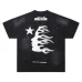 Hellstar Black T - Shirt With Star Flame Face Graphic And Brand Logo Design #B54347