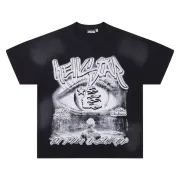 Hellstar T-shirts Trippy Eye Art & Retro Infused Streetwear Vibe Black #B54173