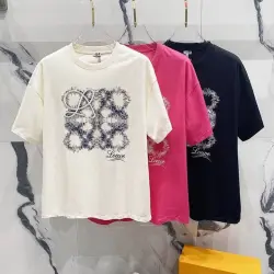 LOEWE T-shirts for MEN Black/White/Red #B47050