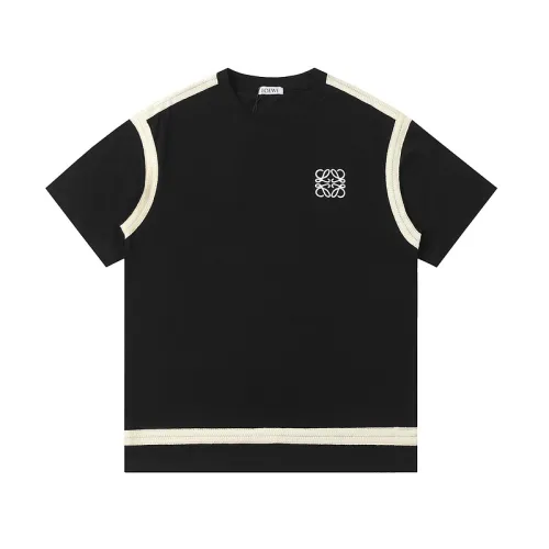LOEWE T-shirts for MEN Stitching Embroidery Black #B48477
