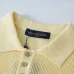 Louis Vuitton Emblem Patch Button Short Sleeve Polo Shirt, Light Yellow #A69048