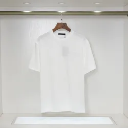 Louis Vuitton Embossed Logo Crew Neck Casual Short‑Sleeve T‑Shirt #A67602