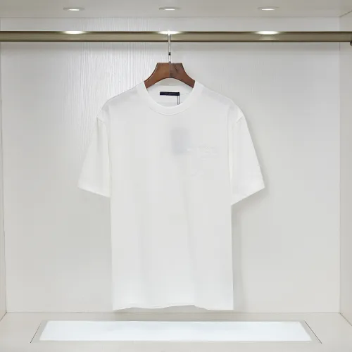 Louis Vuitton Embossed Logo Crew Neck Casual Short‑Sleeve T‑Shirt #A67602