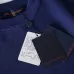 Louis Vuitton Gradient Letter Jacquard Knit Short Sleeve Tee, Navy Blue #A69051