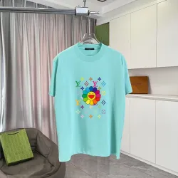 Louis Vuitton Graphic Print Cotton Comfort Casual Short-Sleeved T-Shirt #B53949