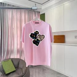 Louis Vuitton Graphic Print Cotton Comfort Casual Short-Sleeved T-Shirt #B53951