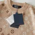 Louis Vuitton Jacquard Gradient Color Block Monogram Knit Short Sleeve Tee, Beige #A69046