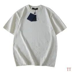 Louis Vuitton New Embossed All Over Monogram Knit Short Sleeve Tee #A69047