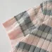 Louis Vuitton Striped Cable Knit Short Sleeve Polo Shirt, Pink Grey #A69052