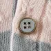Louis Vuitton Striped Cable Knit Short Sleeve Polo Shirt, Pink Grey #A69052