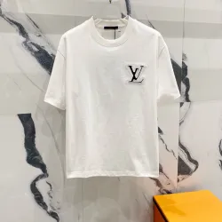 Louis Vuitton T-Shirts 3D Letter Monogram Embroidered Cotton #B48483