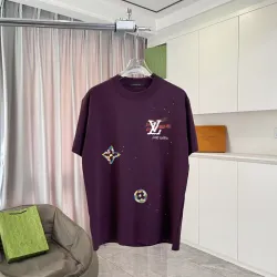 Louis Vuitton T-Shirts for AAAA Louis Vuitton T-Shirts Black/Purple/Grey/Green #B54119