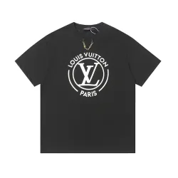 Louis Vuitton T-Shirts for AAAA Louis Vuitton T-Shirts Black/White #B49575