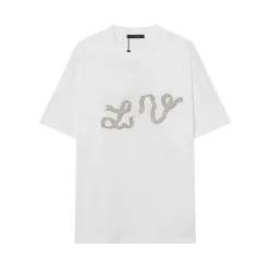 Louis Vuitton T-Shirts for AAAA Louis Vuitton T-Shirts Black/White #B49577