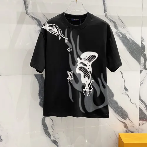 Louis Vuitton T-Shirts for AAAA Louis Vuitton T-Shirts Black/White #B49914