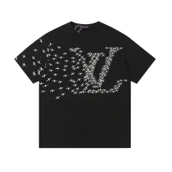 Louis Vuitton T-Shirts for AAAA Louis Vuitton T-Shirts Black/White #B50096