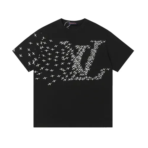 Louis Vuitton T-Shirts for AAAA Louis Vuitton T-Shirts Black/White #B50096
