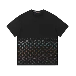 Louis Vuitton T-Shirts for AAAA Louis Vuitton T-Shirts Black/White #B50097