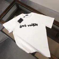 Louis Vuitton T-Shirts for AAAA Louis Vuitton T-Shirts Black/White #B53886