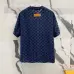 Louis Vuitton T-Shirts for AAAA Louis Vuitton T-Shirts Black/White/Blue #B46689