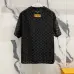 Louis Vuitton T-Shirts for AAAA Louis Vuitton T-Shirts Black/White/Blue #B46689