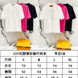 Louis Vuitton T-Shirts for AAAA Louis Vuitton T-Shirts Black/White/Red #B52967