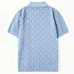 LV Monogram All‑Over Print Short‑Sleeve Button Polo Shirt #A67689