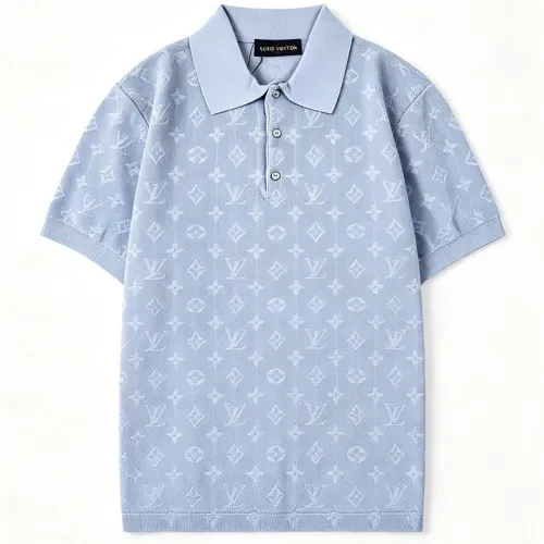 LV Monogram All‑Over Print Short‑Sleeve Button Polo Shirt #A67689